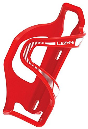 LEZYNE Wasserflaschenhalter Flow Cage E SL-R, Matrix, Flasche Wird rechts geklemmt, rot-weiß, 1-BC-FLSLR-V211 Flaschenhalter, 48g