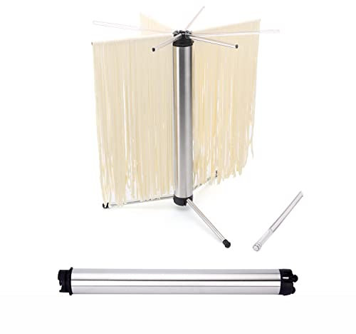 Estante de secado de pasta plegable, compacto para un fácil almacenamiento, desmontable para una fácil limpieza, soporte para secadora de espagueti de fideos para hasta 6 libras de fideos caseros