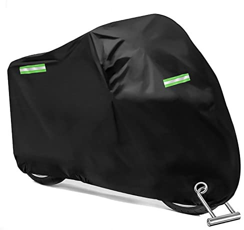 BNGXR Bâche de Protection pour Moto 190T Imperméable avec Trous de Serrure Coupe-Vent Résistant Aux UV - 245 x 105 x 125 cm