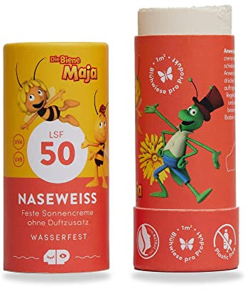 Biene Maja BIO Sonnencreme Stick LSF 50 · Wasserfeste Sunscreen mit Zink für Kinder · Mineralischer UV Filter · Für Kinder · 100% natürlich · 40g