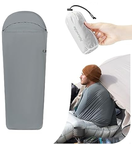 Naturehike Sleeping Bag Liner Ultra-Light 4.51oz - Adult Sleep Sack & Travel Sleep Sack Travel Sheets & Camping Sheet for Backpacking, Hotel, Hostels, Comfy & Easy Care, Full-Length (Zhiyuan Blue)
