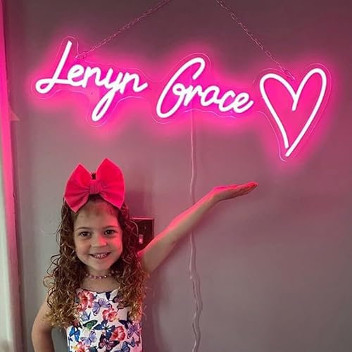Custom Neon Signs, Personalized Neon Signs Customizable for Wall Decor Wedding Party Birthday Gift Bar Bedroom Game Room Neon Night Light(Optional 12 to 60)