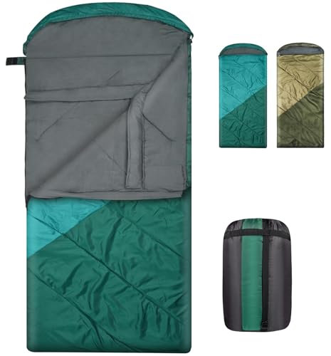 Mcota Schlafsack für Erwachsene, XL Leichter wasserdichter Schlafsack für Kinder Teens Erwachsene Camping Rucksack Wandern, warmes und kaltes Wetter Schlafsack für große Person