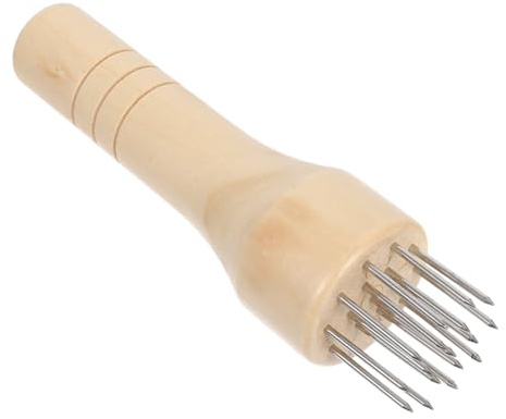 Cabilock Scioltore Carne Martello Carne Strumento Martello Batticarne Pizzico in Acciaio Inossidabile Strumento Ago Inteneritore Aghi per Legno Beige