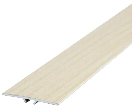 Dalsys Transition Profile Flat 40mm x 90cm for screwing Including Fastening Material, Aluminium Light Maple