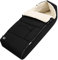 MONZANA® Fußsack für Kinderwagen Baby Winter mit Reflektoren Reißverschluss Buggy Waschbar Babyschale Schlafsack Babydecke Kuschelig Schwarz