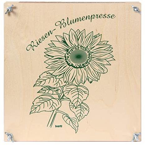 Bartl 101669 Riesen-Blumenpresse aus Holz 30 cm x 30 cm Top Qualität. Made in Germany.