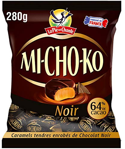 LA PIE QUI CHANTE Bouchees chocolatees noir caramels Mi-Cho-Ko - 280 g