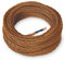 Amarcords - Cavo elettrico tessile colore WHISKY, trecciato, seta, 10 metri, con messa a terra 3x0,75mm - Filo rivestito in tessuto colorato vintage per lampade lampadari applique e abat jour.