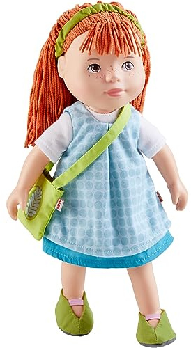 Haba 305973 - Spielpuppe Zora Puppe mit weichem Körper, Gliedmaßen und Kopf aus Vinyl, 32 cm Spielpuppe Haare