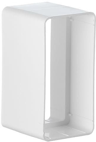 Steinberg14 White 220x55mm | 8x2 inch Flat Ducting Connector - Rectangular Straight Joint