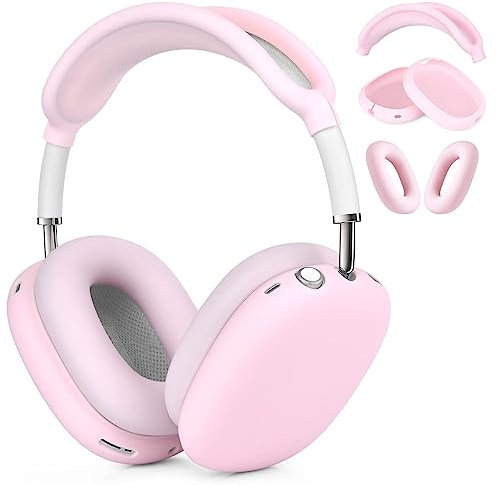 VISOOM Case für Airpods Max Kopfhörer, weiche Silikon Schutzhülle für Apple Airpod Max Zubehör Cases(Rosa)