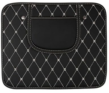 VOLBOZ 2 Stück Auto Rücksitz Anti Kick Pad für Skoda Octavia Kamiq Karoq Kodiaq Superb, Rücksitzschutz Auto Anti Kick Pad Autositzschutz, Pu Leder wasserdichte Autositz Rückenlehnenschutz,A Black