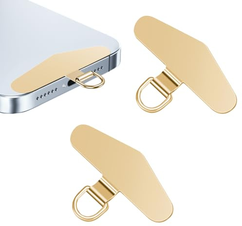 flintronic Mobiltelefonkedja universaldynor 2 stycken, guld, silver, 4.8*3.2*0.8cm