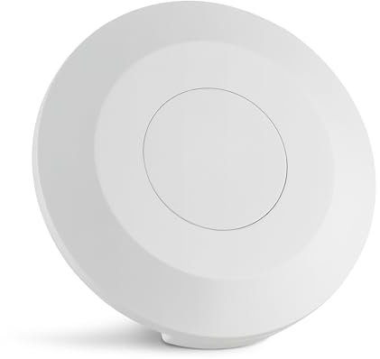 SEBSON Motion Sensor Indoor - Surface Ceiling Mounting, LED suitable, HF Motion Detector programmable, Movement Sensor 6-9m/ 360°, 3-Wire, Sensor detects Breathing movements