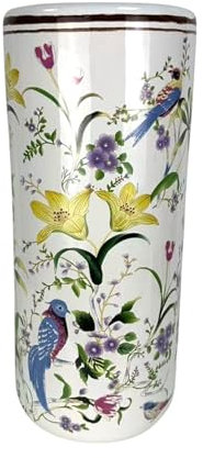 AcaciaHome Portaombrelli rotondo in ceramica resistente, supporto perfetto per casa, ufficio e ingresso, aggiunge un tocco sofisticato agli spazi abitativi per canne e bastoni da passeggio (ombrello