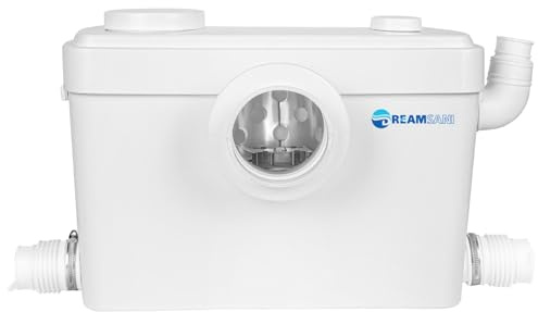 Dreamsani Macerator Pump for Macecrating Toilet Sewerage Sump Pump for Basemnet Room Toilet Upflush Waste Water Marine Toilet Disposal Laundry Sink Shower