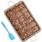 Brownie Backform Backblech Brownie, mit Trennwänden und Spatula, Antihaftbeschichtete Brownie Backform für Backen von Kuchenkeksen