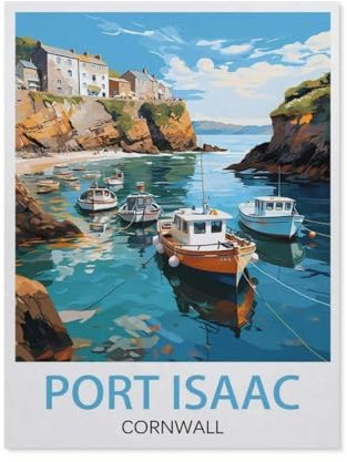 Jigsaw Puzzle 1000 Piece，Port Isaac Cornwall，Classic Puzzle Adult Puzzle DIY Kit Wood Toy Unique Gift Modern Home Decor（75x50cm）-BA17