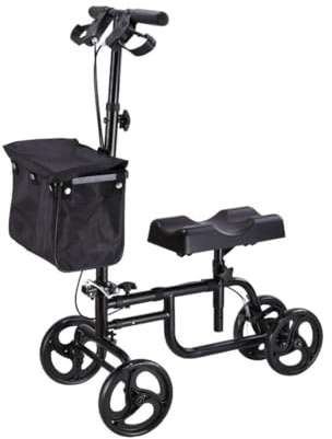 MAS QUE AYUDAS – Patinete de Rodilla Plegable, Incluye Cesta Extraíble, Ruedas Direccionales y Frenos Dobles, Recuperación de Lesiones en Tobillo y Pie, Peso Máximo 136 Kg