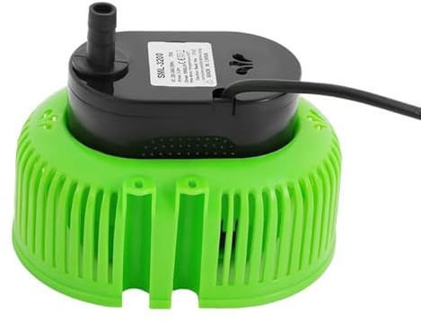 75W Pool Cover Water Pump for Draining Submersible Sump Pump for Water Removal with Three Outlets & Filter Holes, Water Pipe Length 5m, 3000L/659.9 Gallons/H, Green, Black