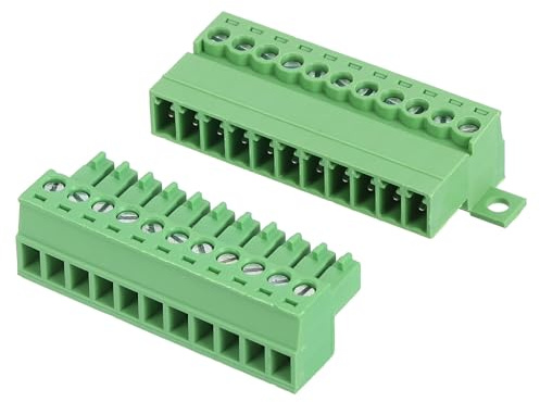 QUARKZMAN Blocco A Morsettiere A Vite Da 11 Pin Connessione Maschio E Femmina Per PCB Passo 3.5mm/0.14 Pollice 300V 8A Blocco A Morsettiere Verde Per Progetti Elettronici Domestici