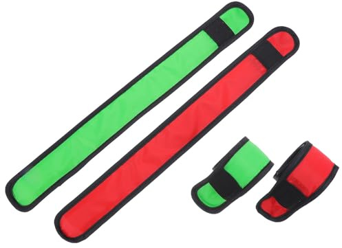Homoyoyo 4 Correas LED para Patas de Caballo, Vendajes de Tobillo para Equinos, Bandas Luminosas Rojas y Verdes, Resistentes al Agua, Soporte Cómodo para Montar al Aire Libre