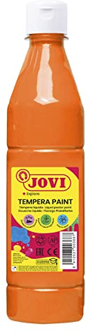 Jovi Plakatfarbe, malfertige Tempera auf Wasserbasis, 500 ml Flasche orange