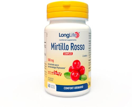 LongLife® Mirtillo Rosso Complex | Comfort urinario | Funzione depurativa e antiossidante | 1 mese di trattamento | Vegano e senza glutine