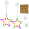 OUILA RGB LED Sterne Weihnachtsbeleuchtung Bunt, LED Weihnachtslichterketten Lichter Funkel Weihnachten Lichterkette mit Saugnäpfe Batteriebetrieb Timer Weihnachtsstern für Weihnachten Deko (RGB)