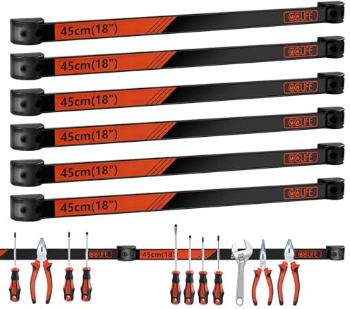 CCLIFE 4piezas Imán Herramientas 45CM Tiras Magnéticas Para Herramientas MAX 23KG Imán Herramientas Barra Iman Herramientas