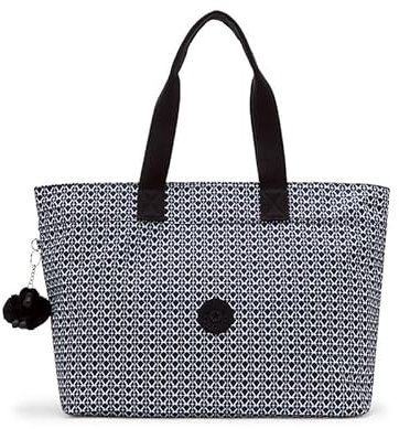 Kipling Grand sac avec compartiment pour ordinateur portable femme Colissa Signature Print, multicolore