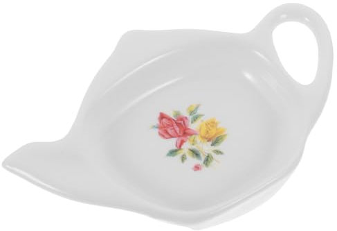 COLLBATH Accesorio De Cerámica Ligera Plato para Bolsitas De Té Organizador De Especias Diseño Simple Fácil De Limpiar