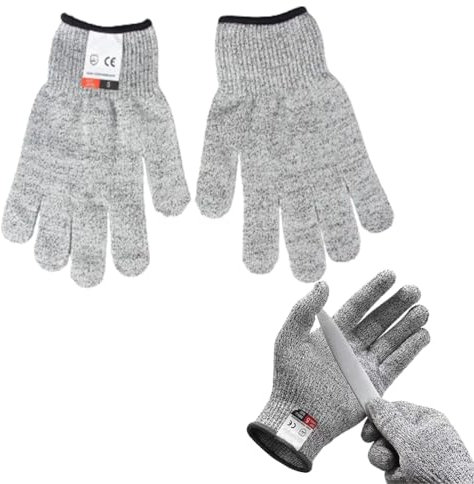 Fc'Noqgn Paire de Gants Anti Coupure - Protection de Niveau 5 - Protection Contre Les Coupures du Quotidien (Cuisine, Bricolage) - Taille M