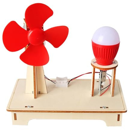 Djowyh Kit générateur éolien, modèle d'éolienne - Projets d'école à la maison en bois d'éoliennes - Kit fait main d'éoliennes de jouet scientifique pour de 7 à 14 ans, activités scolaires et