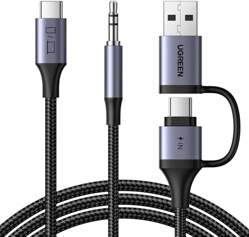 UGREEN Cavo USB C Verso Jack 3,5 Mm Stereo Auxiliare 2 in 1 Adattatore