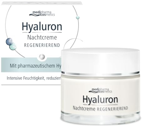 Hyaluron Nachtcreme regenerierend – mit Anti-Aging-Effekt – medipharma cosmetics – 50 ml