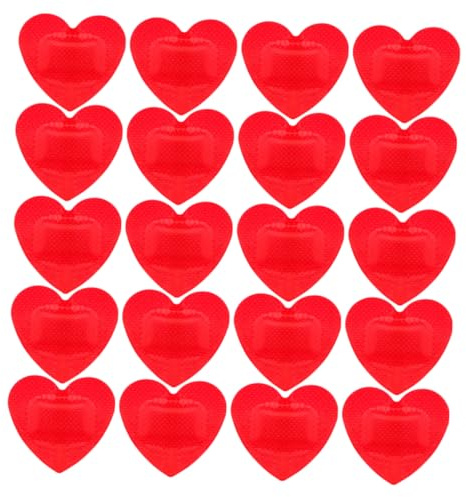 Veemoon 20 Piezas Vendaje Forma de Corazón Lindo Unidades Parches Transpirables para Exteriores Vendas Forma de Corazón para San Valentín