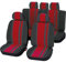 Unitec 84958 Sitzbezugset Newline, 14-teilig, Rot/Schwarz