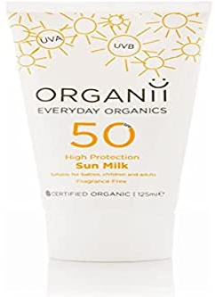 Organii Sun Milk Cream with SPF 50 125 ml