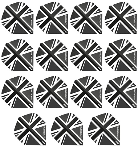 RED DRAGON Hardcore XT Flags Extra Thick Standard Dart Flights - 5 sets Per Pack (15 Dart Flights in total)