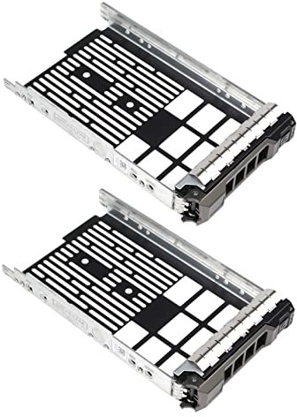 Heretom 2-Pack 3.5 Hard Drive Caddy Tray F238F for Dell PowerEdge T710 R710 R410 T410 R510 T310 R310 T610 R320 T620 R720 Server and More - Hot Swap Bracket with mounting screws