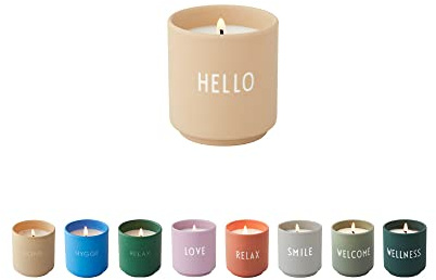 Design Letters duftkerzen im glas klein | duftkerze aus 100% Sojawachs et Brenndauer bis zu 15 Stunden | weihnachts Sammlung und entspannung geschenk für frauen | die Tassen als Vase wiederverwenden