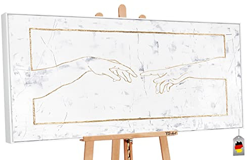 YS-Art «Michelangelo» Cuadro hecho a mano por Experience con pinturas acrílicas MJ017 (140 x 70 cm)