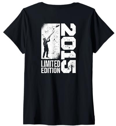 Damen Tontauben Jahrgang 2015 geboren Geburtstag Tontaubenschießen T-Shirt mit V-Ausschnitt