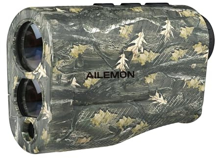 AILEMON Hunting Laser Rangefinder Bow Range Finder Camo Distance Measuring Outdoor Wild 900Y with Red Display, Distance/Angle/Scan 6X Magnification