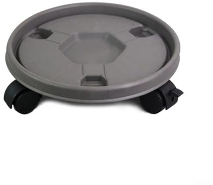 Rullo di supporto per piante con ruote, dimensioni 260 mm, progettato per trasportare grandi vasi e contenitori da giardino in modo sicuro (grigio)