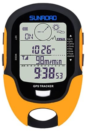 MechKit Altimètre Baromètre GPS, Appareil GPS Multifonctionnel Haute Précision avec Boussole, Thermomètre, Hygromètre, Prévisions Météo, Horloge, Date, Lampe de Poche LED, Réveil, Étanche IPX4