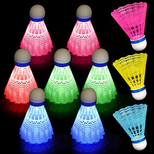 Herbst 12x Federball, Badminton Bälle Set Nylon Badmintonbälle Langlebige