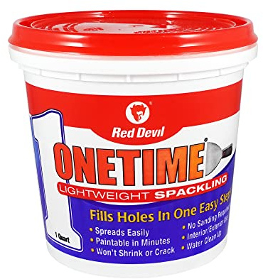 Red Devil 0544 ONETIME lätt spackling, 1 kvart, vit, 1-pack